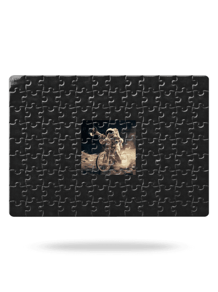Lance Neil Louis Armstrong na měsíci puzzle White