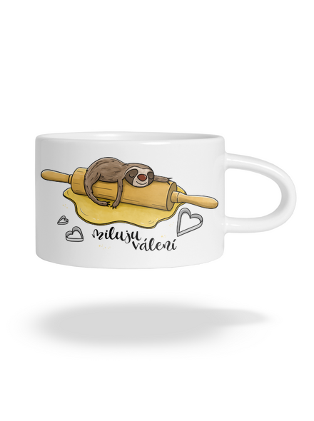 Miluju válení hrnek makronka White