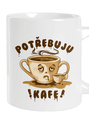 Potřebuju kafe velký hrnek White