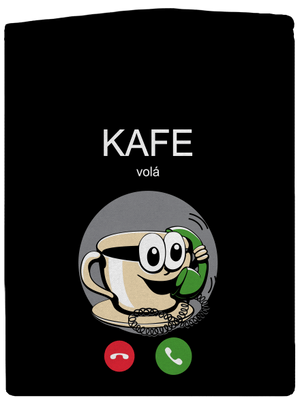 Kafe volá pánská mikina na zip Black