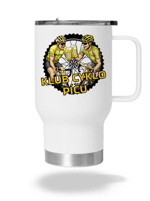 Klub cyklo píčů termohrnek White