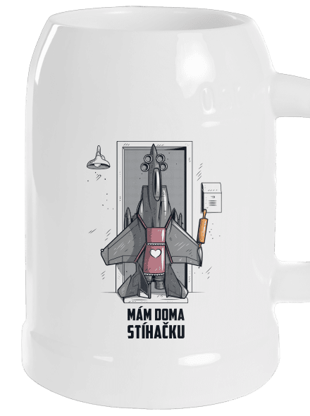 Stíhačka půllitr White