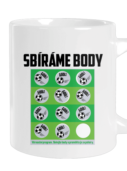 Sbíráme body - fotbal velký hrnek White