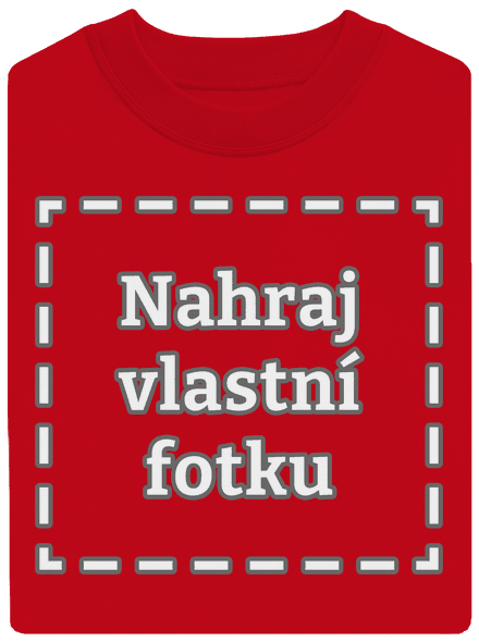 Vlastní potisk unisex mikina bez kapuce Red