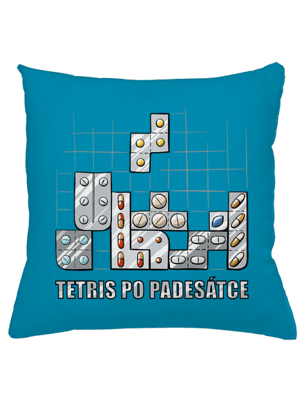 Tetris polštář Blue Turquoise