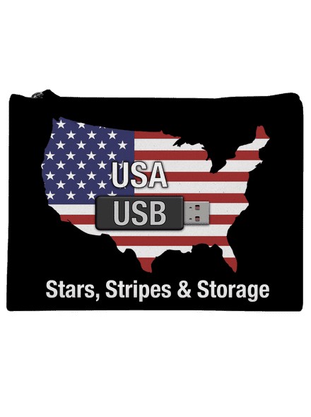 USA a USB taštička Black