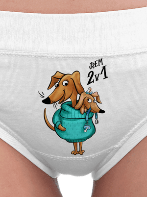 Jsem dva v jednom dámské kalhotky White