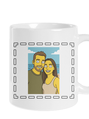 Simpsonovi z vlastní fotky klasický hrnek White