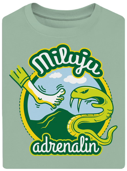 Miluju adrenalin unisex tričko oversized Sage