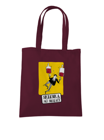 Sklenka mi nestačí taška Burgundy