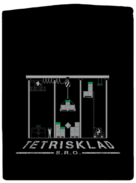 Tetrisklad pánská mikina na zip Black