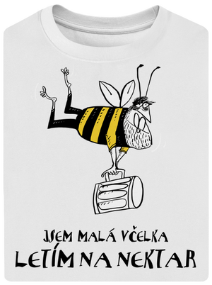 Malá včelka unisex tričko oversized White