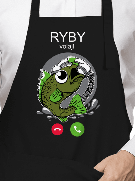 Ryby volají zástěra Black