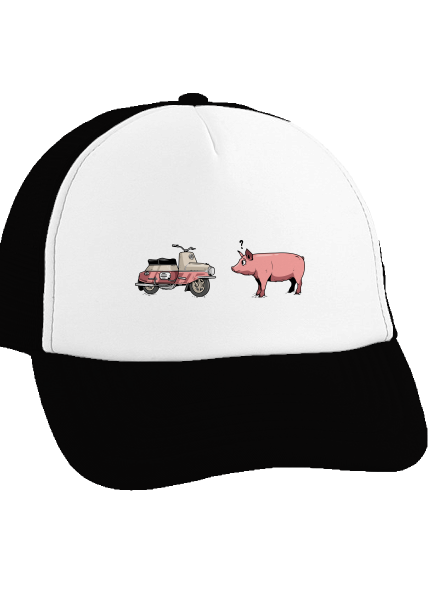 Praseta kšiltovka truckerka Black cap