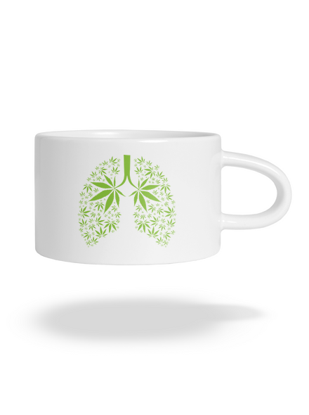 Ganja plíce hrnek makronka White