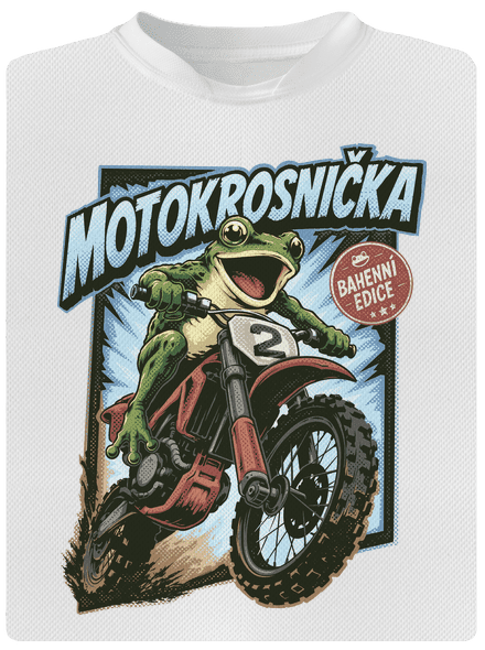 Motokrosnička pánské sportovní tričko White