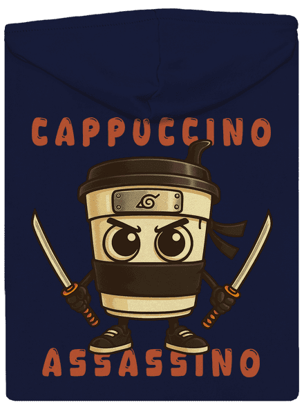 Cappuccino Assassino – Italian Brainrot pánská mikina na zip Navy