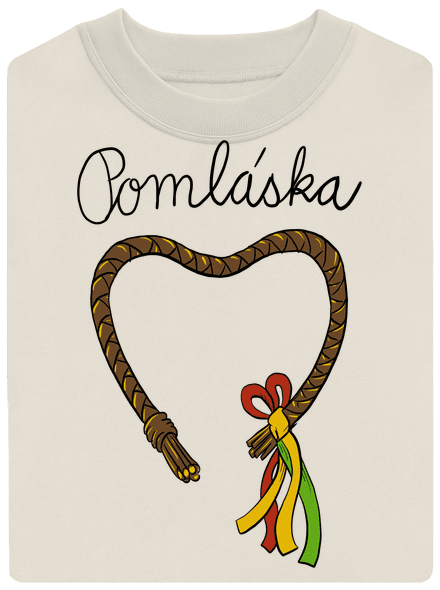 Pomláska unisex mikina bez kapuce Off White