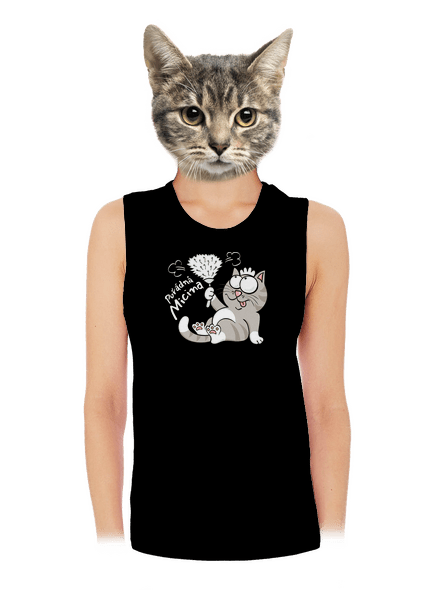 Macek a Micina dámské tílko volné Black