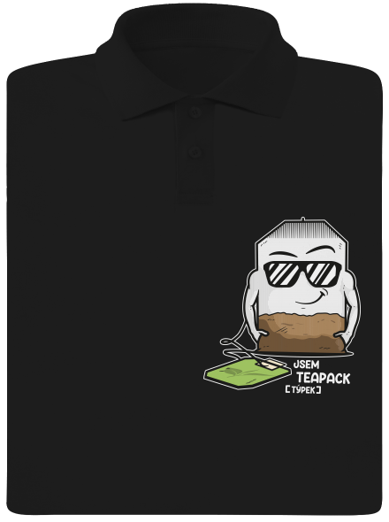 Čajový týpek pánská polokošile Black