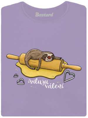 Miluju válení dámské tričko s lemem Lavender