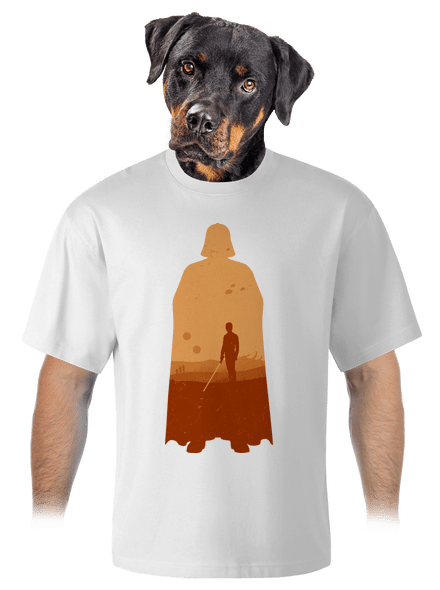Skywalker unisex tričko oversized White