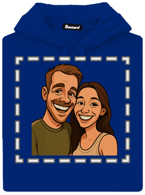 Karikatura z vlastní fotky dámská mikina klokanka Royal Blue Mal