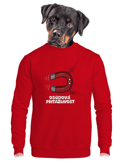 Osudová přitažlivost unisex mikina bez kapuce Red