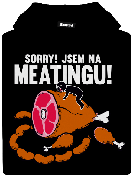 Meating pánská mikina klokanka Black