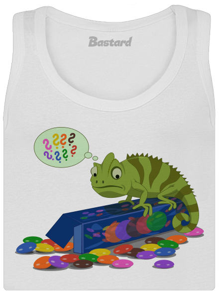 Zmatený chameleon dámské tílko klasické White