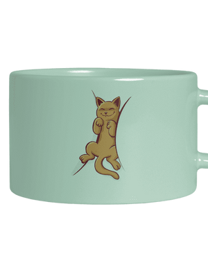 Spící kotě hrnek makronka Mint Macaron