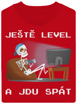 Ještě level unisex mikina bez kapuce Red