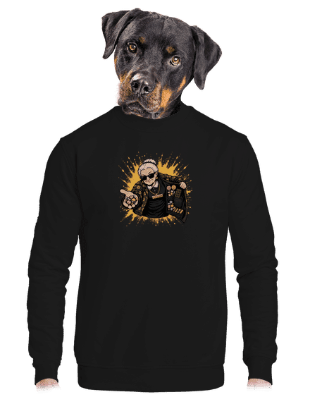 Babiboss unisex mikina bez kapuce Black
