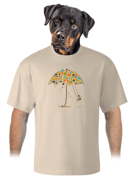 Radost z podzimu unisex tričko oversized Almond