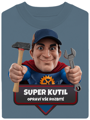 Super táta unisex mikina bez kapuce Nordic Blue