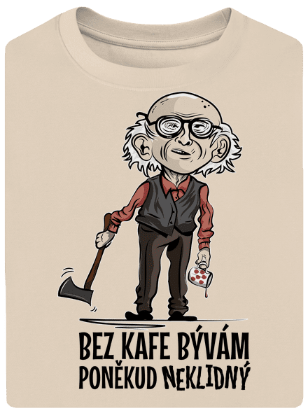Neklidný bez kafe unisex tričko oversized Almond