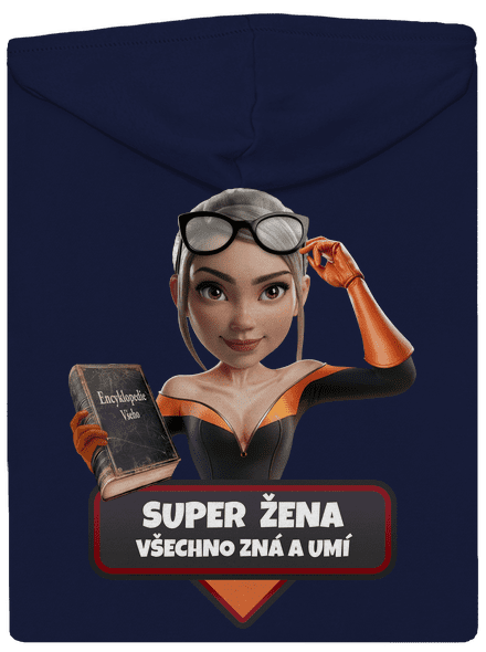 Super máma pánská mikina na zip Navy