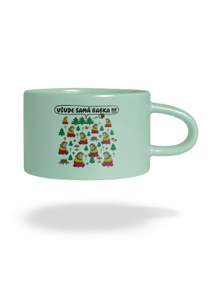 Všude samá babka hrnek makronka Mint Macaron