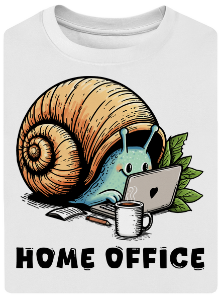 Šnekův home office unisex tričko oversized White