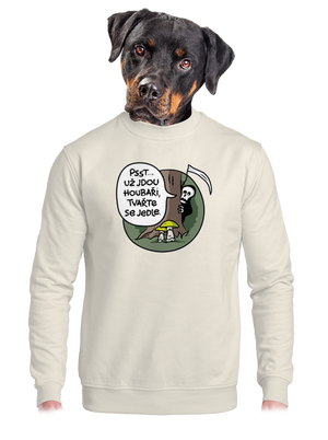 Muchomůrky zelené unisex mikina bez kapuce Off White