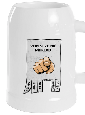 Vem si ze mě příklad půllitr White