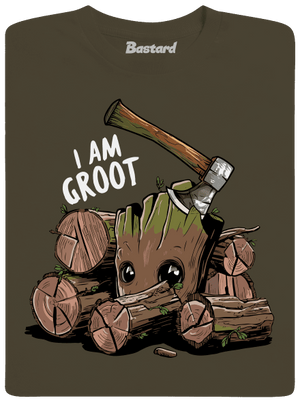 I Am Groot pánské dlouhý rukáv Urban Khaki