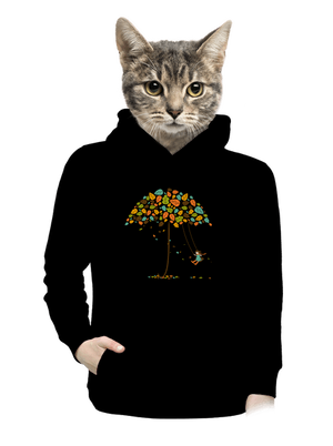 Radost z podzimu dámská mikina klokanka Black