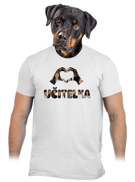 Nápis pro učitele z vlastních fotek pánské tričko White