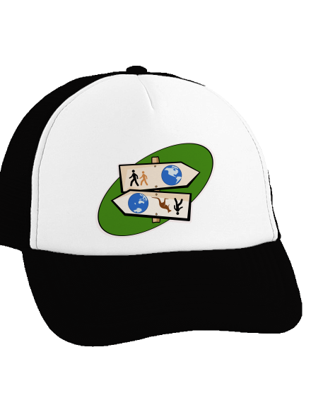 Dálkový pochod kšiltovka truckerka Black cap