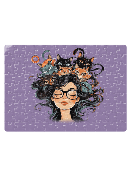 Kočičí dáma puzzle White
