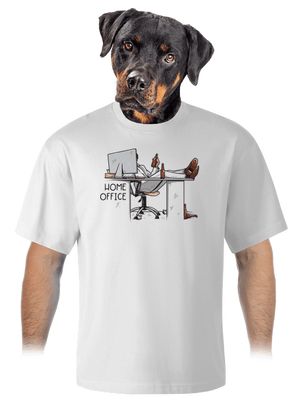 Home Office unisex tričko oversized White