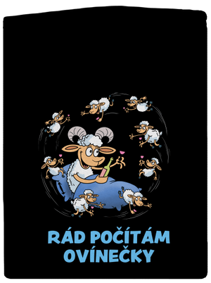 Počítám ovínečky pánská mikina na zip Black