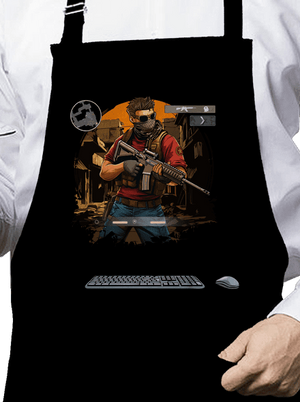 B17: Counter Strike zástěra Black