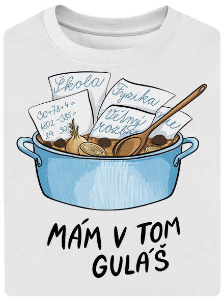 Mám v tom guláš unisex tričko oversized White